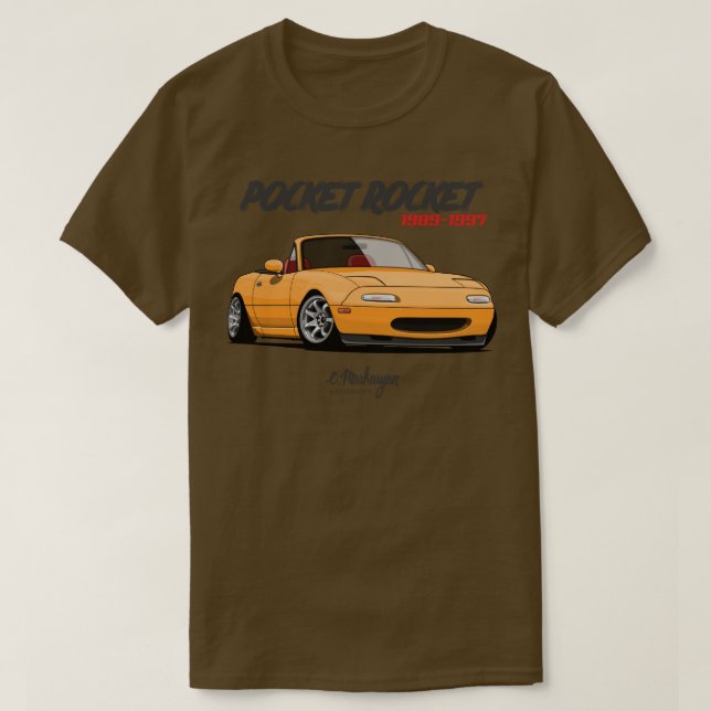 T-shirt MX5 Miata jaune (Design devant)