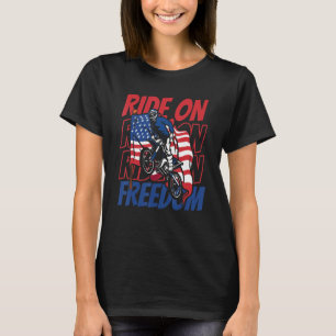 T-shirt Mx Motocross Us Flag Bike Biker - Dirt Bike 4e