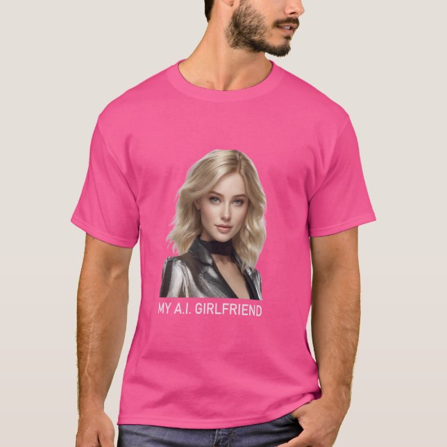 T-shirt MY A.I. GIRLFRIEND GF - Rencontre, Relations, AI (Devant)