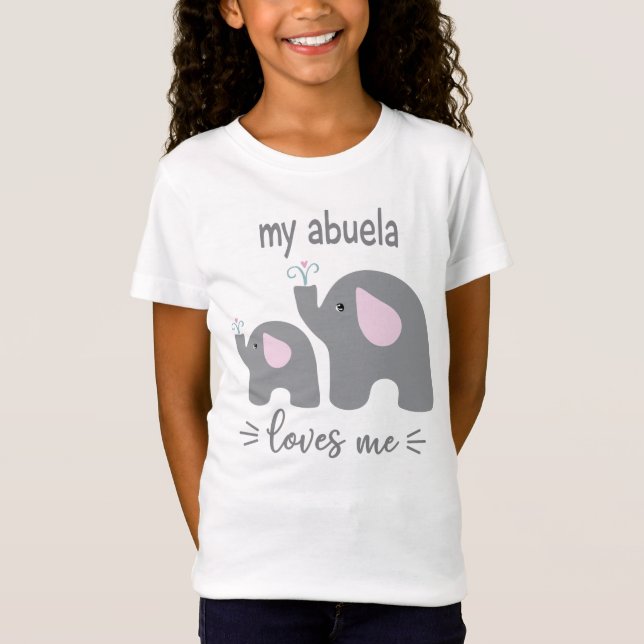 T-Shirt My Abuela Love Me - Chemise éléphante pour enfants (Devant)