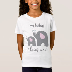 T-Shirt My Babai Love Me - Chemise éléphante pour enfants