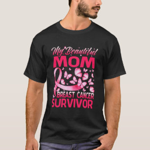 T-shirt My beautiful Maman Breast Cancer Survivor Butterfl