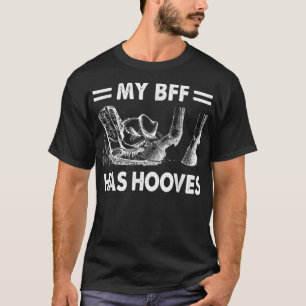 T-shirt My Bff Possède Des Hooves Cute Horse Girl Horse Ri