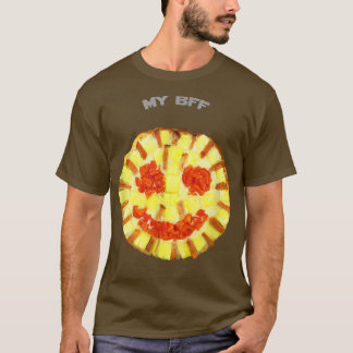 T-shirt My Bff Smiling Pizza Yummy Funny Food Humour 2402