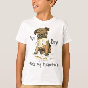 T-shirt My Brussels Griffon Mange Mes devoirs