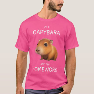 T-shirt My Capybara Ate My Homework Humour Capybara Lover