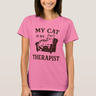 T-shirt My Cat is My Therapist - Drôle Amoureux des chats