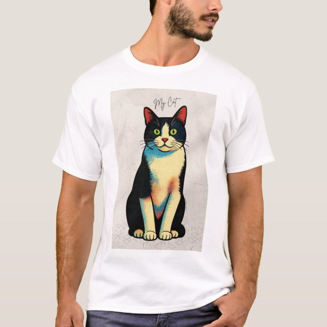 T-shirt My cat Tshort (Devant)