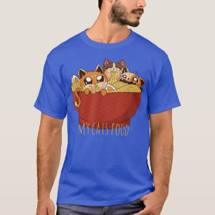 T-shirt My Cats Food Ramen Chat T Anime Tee Japonais