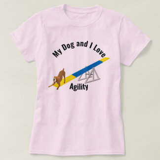 T-shirt My Dog and I Love Agility Boxer
