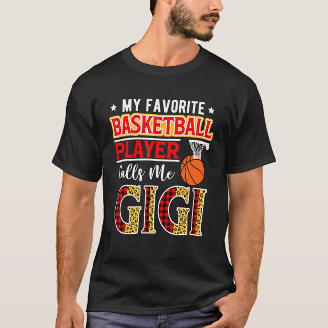 T-shirt My Favorite Basketball Player Calls Me Gigi Mother (Devant)