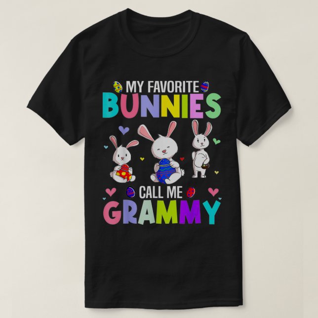 T-shirt My Favorite Bunnies Call Me Grammy Family Easter P (Design devant)