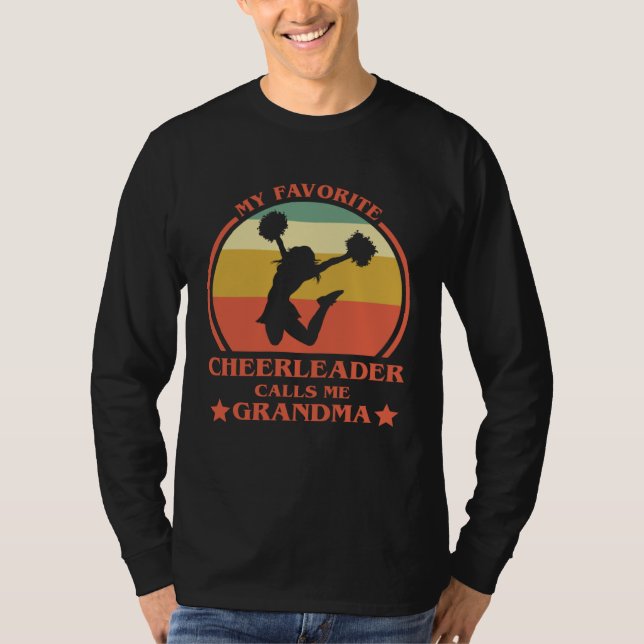 T-shirt My Favorite Cheerleader Calls Me Grandma Cheer Gra (Devant)
