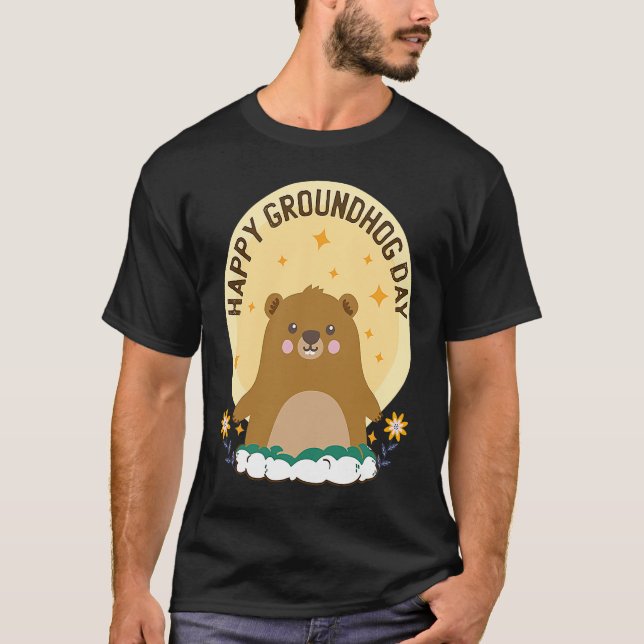 T-shirt My Favorite Holiday Ground Hog Sunshine Groundhog  (Devant)