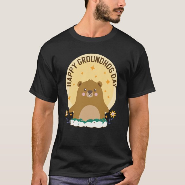 T-shirt My Favorite Holiday Ground Hog Sunshine Groundhog  (Devant)