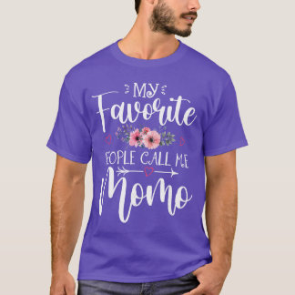 T-shirt My Favorite People Call Me Momo Funny Floral Mothe
