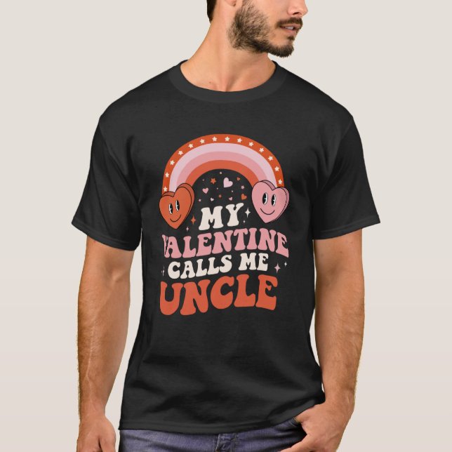 T-shirt My Favorite Valentine Calls Me Uncle Valentines Da (Devant)