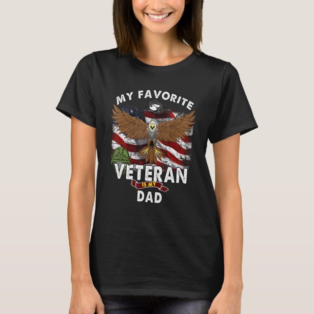 T-shirt my favorite veteran is my dad (Devant)