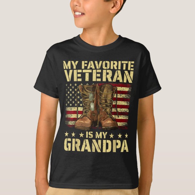 T-shirt My Favorite Veteran Is My Grandpa Grandfather Vete (Devant)