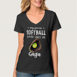 T-shirt My Gaga Softball Player appelle moi Nanny's Da