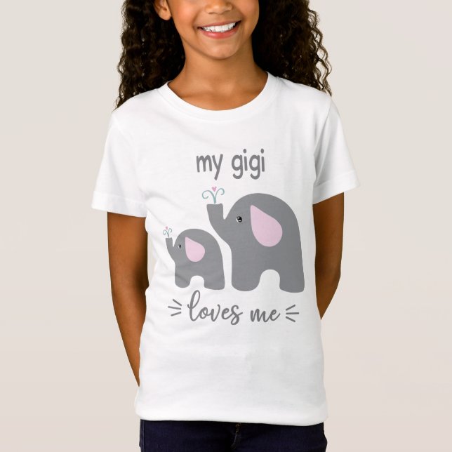 T-Shirt My Gigi Love Me - Chemise éléphante pour enfants (Devant)