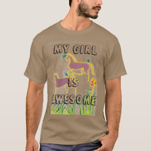 T-shirt My Girl is Awesome BFF Hakuna Matata Power Unicorn