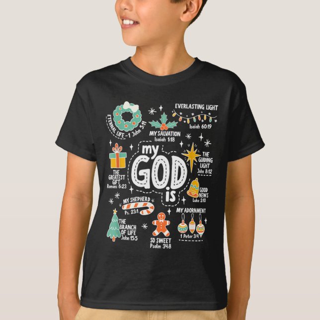 T-shirt My God Is Christmas Jesus Is The Reason Faith Chri (Devant)