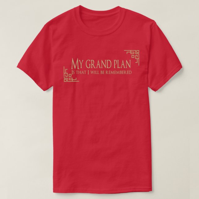 T-shirt My Grand Plan From PJO (Design devant)