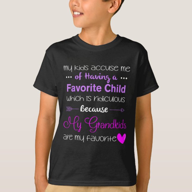 T-shirt My Grandkids Are My Favorite Funny Grandma  (Devant)