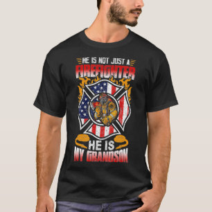 T-shirt My Grandson Is A Firefighter Proud Grandma Grandpa