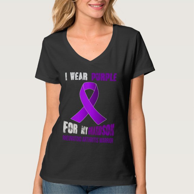 T-SHIRT MY GRANDSON  MY RHEUMATOID ARTHRITIS WARRIOR (Devant)