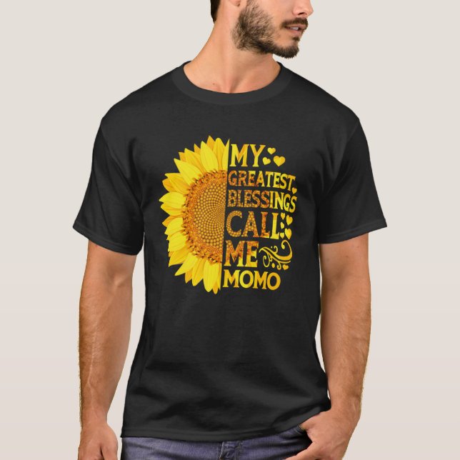 T-shirt My Greatest Blessings Call Me Momo   Mother s Day (Devant)