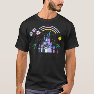 T-shirt My Happy Place Vector Art Illustration. Magic Prin