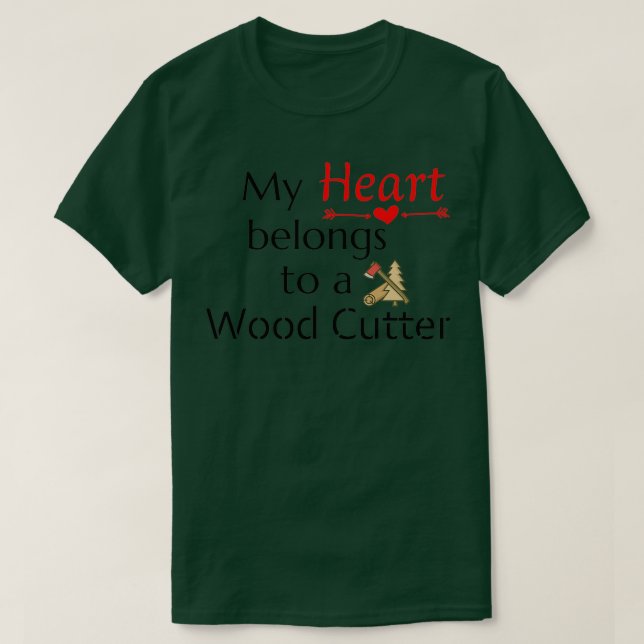T-shirt My Heart appartient à un design de Wood Cutter (Design devant)