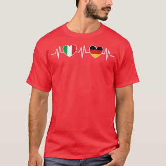T-shirt My Heart Beats Italien Et Allemand 10782461
