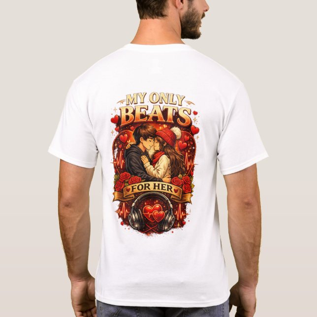 T-shirt My Heart Beats Only for Her (Dos)