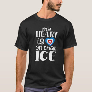 T-shirt My Heart Is On That Ice Curler Winter Lover