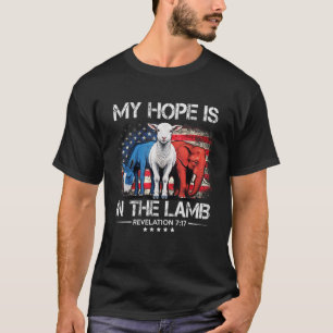 T-shirt My Hope is in the Lamb Elephant Donkey USA Funny S