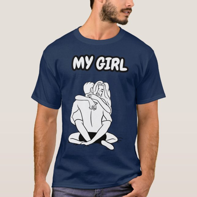 T-shirt My Hot Girl funny (Devant)