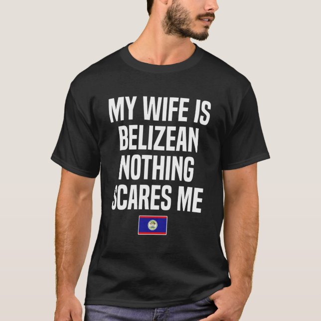 T-shirt My Is Belizean Nothing Presse Me Belize Drapeau (Devant)
