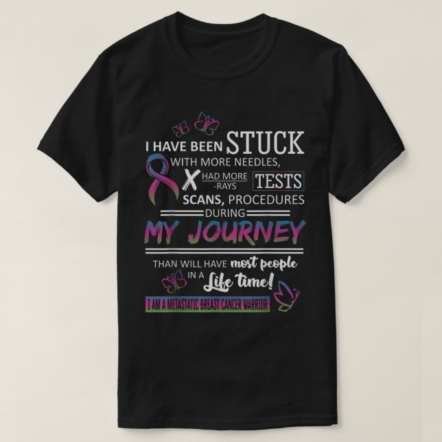 T-shirt My Journey I Am A Métastatic Breast Cancer Warrior (Design devant)