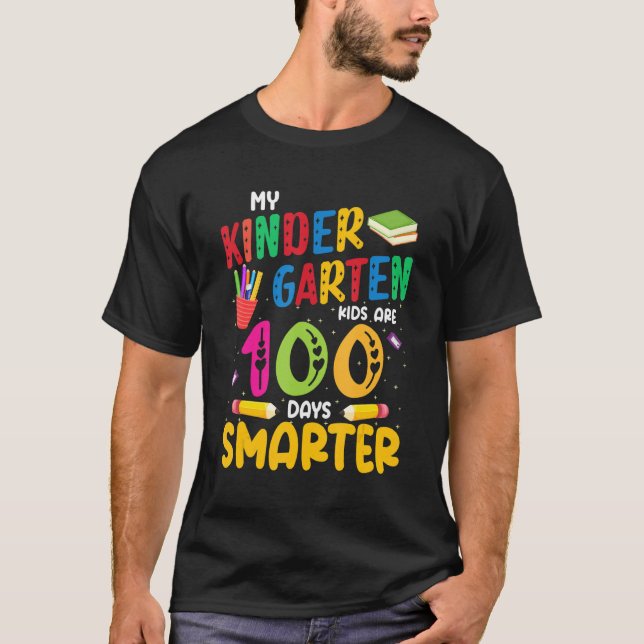 T-shirt My Kindergarten Kids Are 100 Days Smarter 100th Da (Devant)
