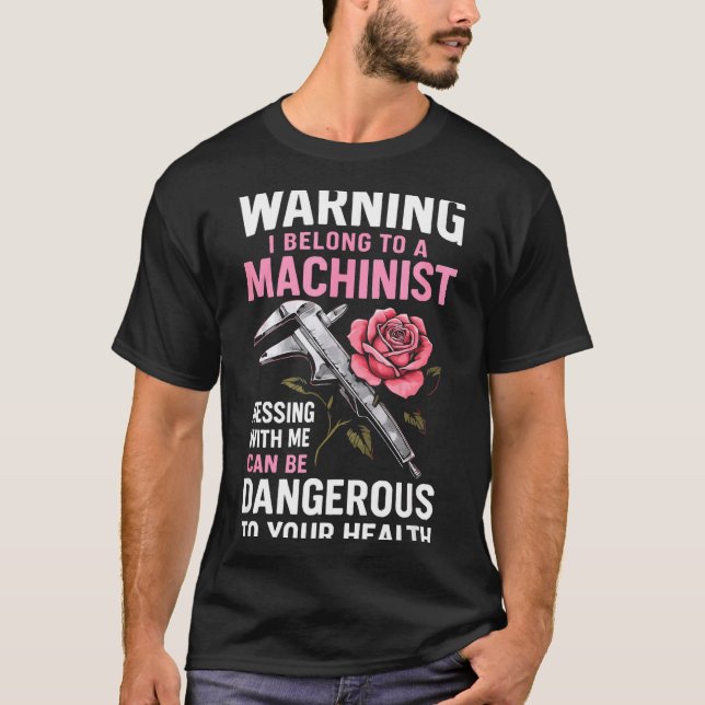 T-shirt My Knight In Machinist Wife Girlfriend Funny Anniv (Devant)
