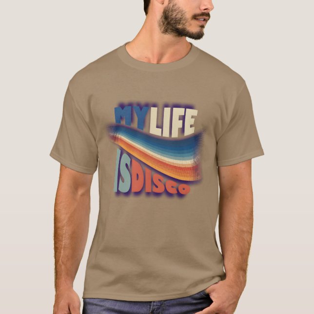 T-shirt My Life Is Disco girl (Devant)