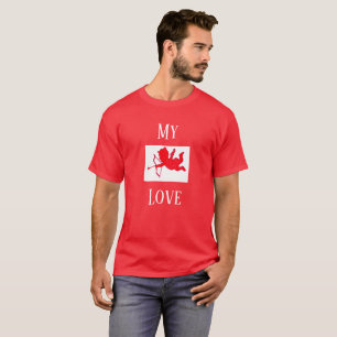 T-shirt My Love Valentine's Day Hommes cadeau de vacances