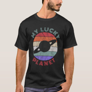 T-shirt My Lucky Planet Saturn v1 Humour planétaire