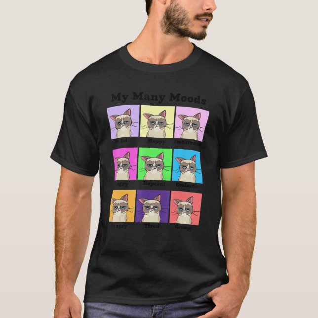 T-shirt My Many Moods Chat (Devant)
