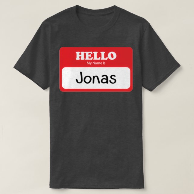 T-shirt My Name Is Jonas (Design devant)