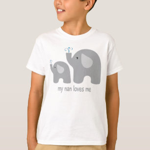 T-shirt My Nan Love Me - Chemise éléphante pour enfants