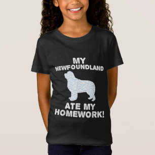 T-Shirt My Newfoundland ate my homework   dologe venin